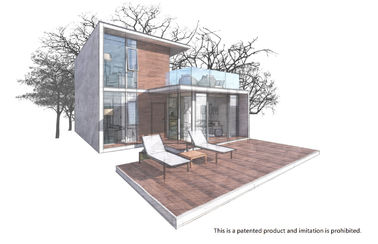 Prefabhuizen van de luxe Upmarket 2 Slaapkamer, Witte Luxe Prefabhuizen met Balkon